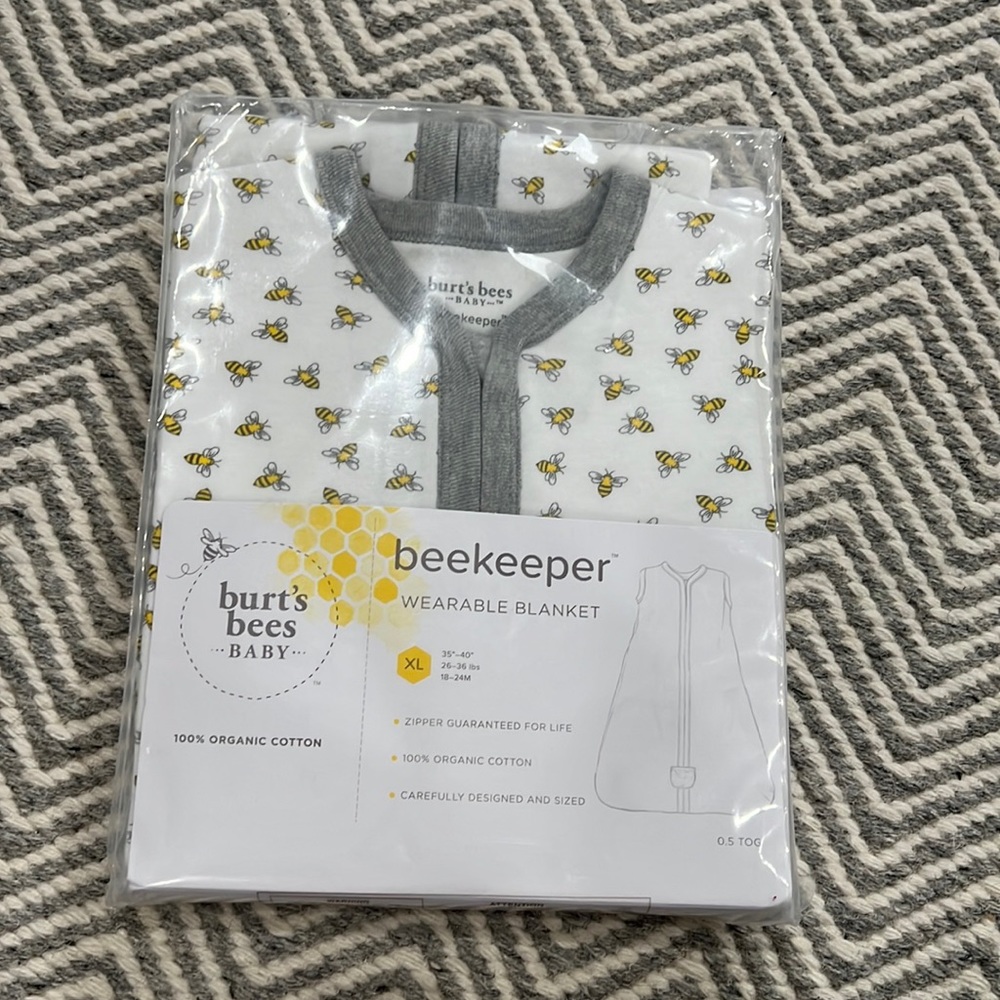 NWT Two Burt’s bees baby wearable blankets - XL